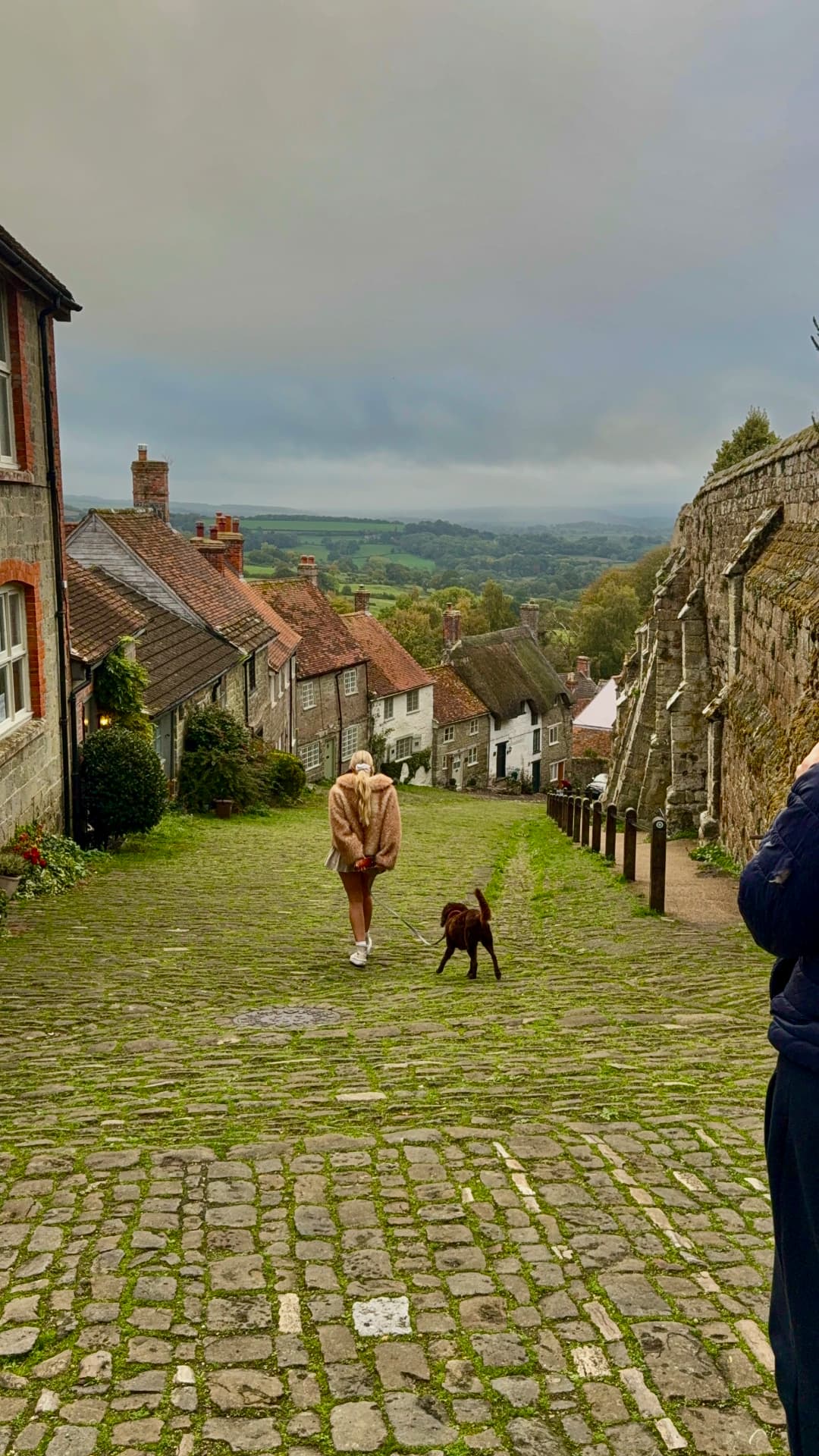 Gold Hill, the famous cobbled street in Shaftesbury